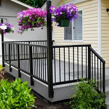 Balcony/staircase aluminum handrail: light, strong and fade-resistant