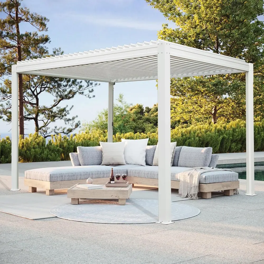 High-End Aluminum Louvered Pergola System – Customizable Outdoor Gazebo Solution (3).jpg