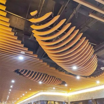 Wood grain aluminum square tube-Creating a natural texture aluminum ceiling